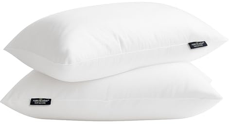 Farm To Home 100% Organic Cotton Cover Pillows King Size Set of 2, Down Alternative Hotel Quality Soft Bed Pillow for Back & Side Sleepers, Machine Washable, 20x36, White