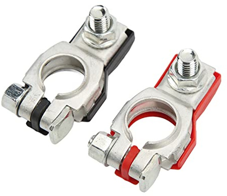 Haosie 2PCS Battery Terminals Connectors Positive Negative | Car Battery Connectors, 243407F000 243407F001 Batteries Clamps Replacement