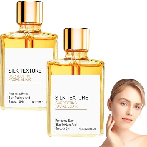 Aceite corporal de seda, elixir facial ligero y sedoso, aceite hidratante para el cuidado diario, aceites faciales correctivos para mujer, refrescante no graso, hidratación profunda, 30 ml (2 unidades