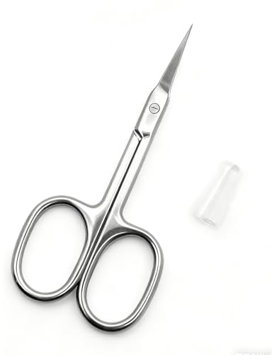 ZEXIJOW Forbicine per Cuticole Professionali in Acciaio Inossidabile con Lama Curva Sottile,Extra Affilate per Rimuovere Pelle Morta e Cuticole per Manicure e Pedicure,Ideale per Unghie,Sopracciglia