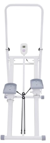 Escalera plegable para el hogar, 150 kg de capacidad de carga, stepper ajustable con pantalla LCD, entrenador de cuerpo completo para cardio, piernas y glúteos