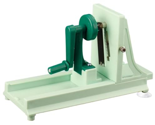 BAZEITFLOW Rallador de Verduras Multifuncional Manual Plástico Verde Claro Cortador de Cocina Tipo Rallador Rotatorio para Triturar y Rebanar Utensilio Doméstico Práctico
