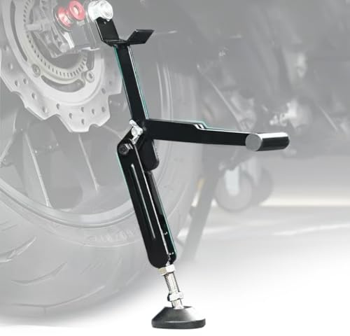 MidingChai Montageständer Motorrad, Klappbarer Motorradheber, Universal Motorrad Seitenheber Höhenverstellbar, Tragbarer Motorradheber für Hinterrad mit Teleskopgurt