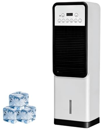 LZQDMFF Aire Acondicionado portátil, Enfriador de Aire evaporativo con Control Remoto, Ventilador Enfriador de Aire evaporativo con Tanque de Agua Desmontable, silencioso y de bajo Consumo energético