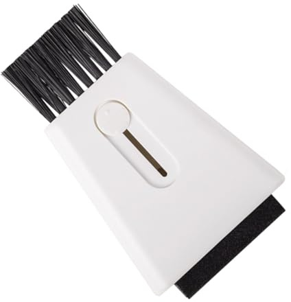 FUNOMOCYA Brosse Double Tête Multifonctionnelle en Fibre et PP pour Nettoyer Clavier et Rails de Fenêtre, Outil Léger pour Fentes et Coins, Usage Bureau et Maison