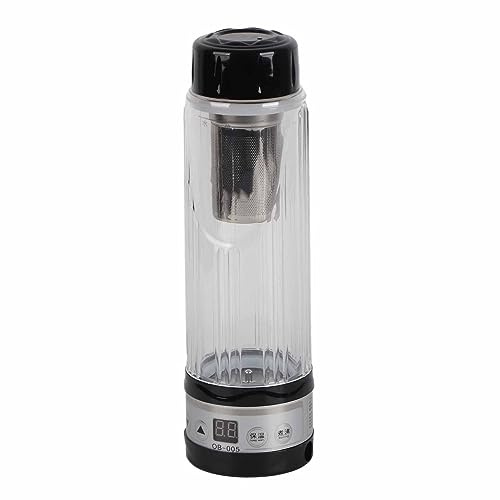 Hidyliu Bollitore elettrico per auto, 12 V, 24 V, 95 W, tazza riscaldante da viaggio per tagliatelle, tè, caffè, vetro borosilicato (nero)