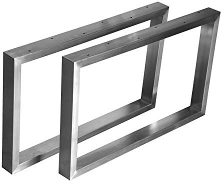 CHYRKA Kufengestell Tischgestell Edelstahl 201 Rahmentisch Tischkufe Tischuntergestell MT (300mm x300 mm - 1 Paar)