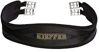 Kieffer Sattelgurt AIR-TEX | Farbe: sw | Größe: 40 cm