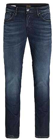Herr JACK & JONES Byxor TIM Rak Passform Slim Fit Flat Front TIM ORIGINALEN, Color:Dark blue-2, Size:30W / 30L