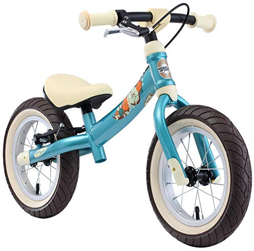 BIKESTAR Mitwachsendes Kinder Laufrad Lauflernrad Kinderrad für Jungen und Mädchen ab 3-4 Jahre | 12 Zoll Flex Sport Kinderlaufrad | Türkis | Risikofrei Testen