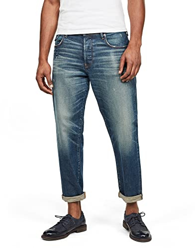 G-STAR RAW Herr Loose Fit Jeans Morry 3d Relaxed Tapered, Blå (bleknad Pacific Destroyed B454-b160), 29W x 34L