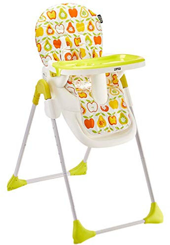KUANDARYJ Baby Hochstuhl Hochstuhl mit Baby-Liegefunktion höhenverstellbar und klappbar Babystuhl, Yellow