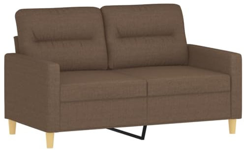 HETFTJN Küchensofa Schlafcouch Sofas Bigsofa - 2-Sitzer-Sofa Braun 120 cm Stoff für Hotelzimmer Relaxationsraum Sitzzimmer Büro