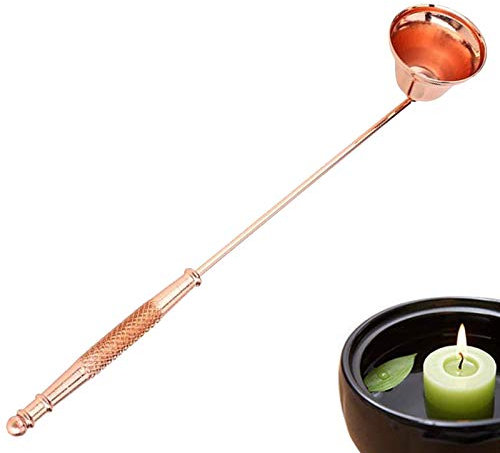 Kerze Snuffer Kerze Edelstahl Werkzeug Zubehör Kerzenlöscher mit Griff Kerzenlöscher aus Edelstahl Docht Löscher Kerze Extinguisher mit Praktischem Knick Gelenk Kerzen für Zuhause, Bankett, Roségold