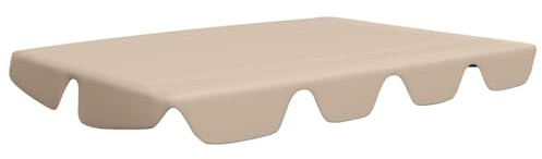 vidaXL Ersatzdach für Hollywoodschaukel Gartenschaukel Dach Dachbezug Schaukeldach Ersatz-Bezug Sonnendach Dachplane Beige 188/168x145/110 cm