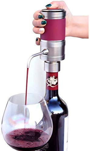 ZKHD Dispenser Aeratore di Vino Elettrico, Impianto di Diffusore per Decanter Ricanguratore Portatile One-Touch Sistema di Vino Elettrico Aeratore di Vino, Accessori per Vino per Amanti del Vino