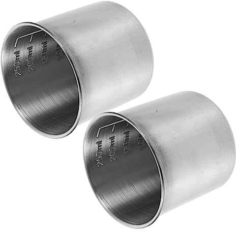 HOMSFOU Stainless Steel Measuring Cups Set 8 Oz Metal Kitchen Containers with User-Friendly Handles for Accurate Cooking and Baking Portable Food Grade Measuring Tool