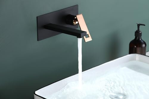 Unterputzarmatur Waschbeckenarmatur heiß und kalt Waschbecken voreingebetteter Wasserhahn, galvanische Farbe