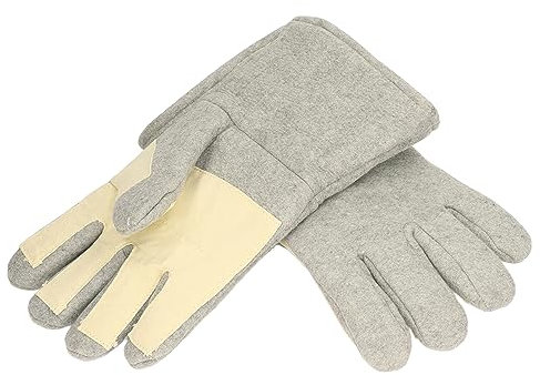 Natudeco 1 Paar hitzebeständige Aramid-Handschuhe, Hochtemperatur-Grill-Kochhandschuhe, Finger, hitzebeständige Handschuhe, Werkzeug für Schweißarbeiten