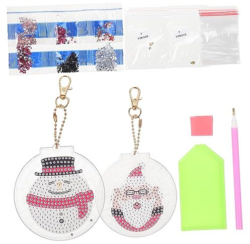 Operitacx Diy Schlüsselanhänger Mit Diamantkunst Zum Aufhängen Weihnachtsschmuck Aus Haltbaren Materialien Zum Selbermachen Geschenk Für Schlüssel Und Taschen