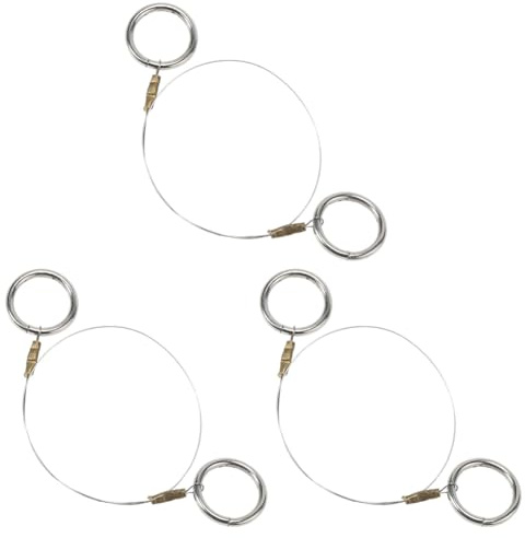GORGECRAFT 1 Box 3 Sets Wire Clay Cutter Tool Silver Metal Steel Ceramic Art Mud Standard Pottery Cutting Wires Cutters with Ring Handle for Cheese Plasticine Dough Sculpture Tools Supplies