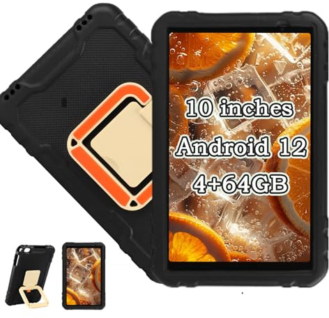 fezawio Tableta 11 Pulgadas, Android 12,4 GB de Ram + 64 GB de ROM (tf512 GB), 5MP + 13mp + 2mp Bluetooth 5,0,5G + 2,4G WiFi, Teclado + ratón + Funda, Negro