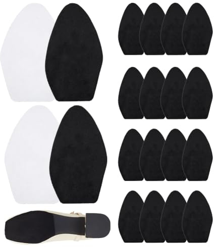 PH PandaHall 20 Stück Wildledersohlen Selbstklebende Halbsohlen Rutschfeste Schuhsohlenschoner Zum Aufkleben Auf Patches Für Eselschuhe Schuhe Mit Hohen Absätzen 12.7x8.3cm Schwarz
