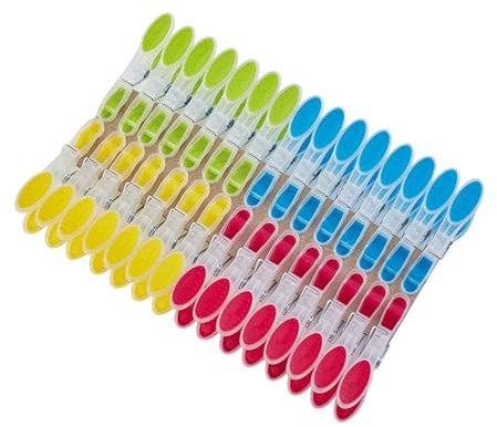Lot de 30 pinces à linge multifonctions en plastique pour vêtements et vêtements d'extérieur