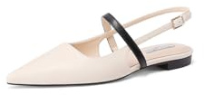 QUEEN HELENA Ballerine Eleganti Scarpe Basse a Punta Chiusa Donna K3755 (Beige, Sistema Taglie Calzature EU, Adulto, Donna, Numero, Media, 35)