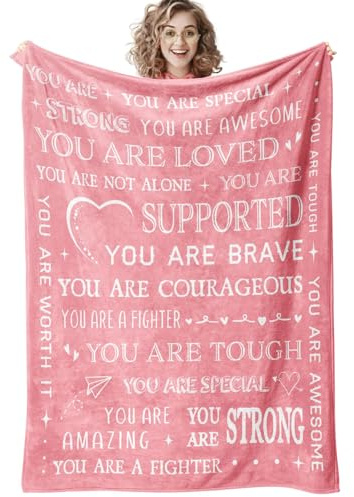 Tearmier Get Well Soon Blanket,Valentines Day Gifts, Hug/Healing Blanket, Thinking of You/Cancer Care/Sympathy/After Surgery Gifts for Boyfriend/Girlfriend, Sister, Coworkers, Soft Blankets 130x150cm