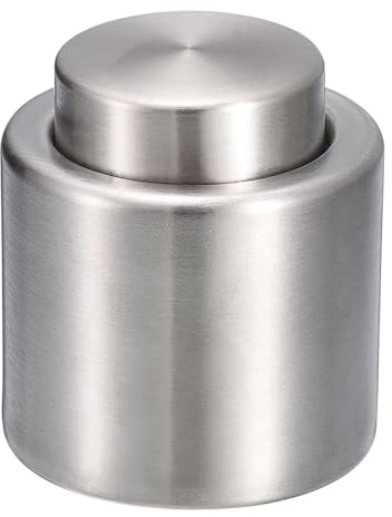 Tapón de champán de 3,5 cm, cierre, cierre para botella de champán, acero inoxidable mate, tapón para botella
