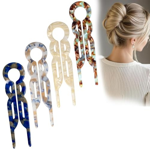 4 Pieces Lialys Hair Pins for Women Elegant Hair Accessories for Women Valentine's Day Christmas Wedding Prom Decorative Accessories Suitable for All Hair Types (B)