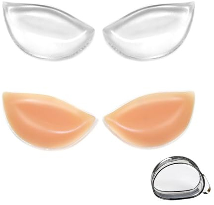 SDFWGG 2 Paio Imbottitura Reggiseno Adesivo Silicone Push up Coppe Imbottiture Seno Finto Coppettazione per Abiti Inserti Costumi da Bagno Bikini