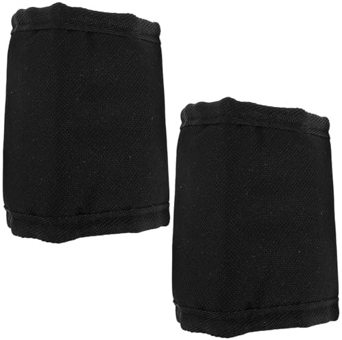 Hohopeti Protectores para Patas de Caballo Antimoscas 2 Unidades, Funda para Botas Ecuestres Negras, Vendajes Transpirables y Absorbentes de Impactos para Cuidado y Protección en