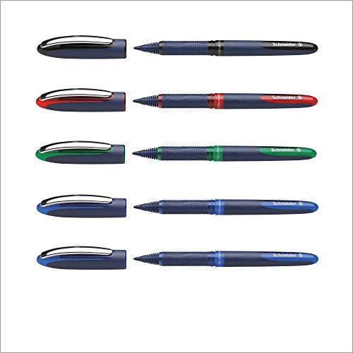 Tintenroller Schneider One Business 5er-Set 2x Blau, Schwarz, Rot, Grün