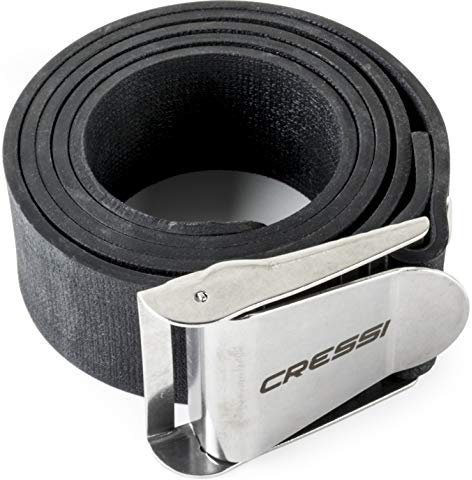 Cressi Schnellverschluss Elastischer Gürtel mit Metallschnalle, Schwarz