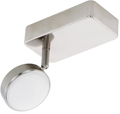 EGLO connect LED väggspot Corropoli-C, Smart Home Spot 1 lampa, takfläck av stål och plast, färg: nickel matt, vit, dimbar, vita toner och färger justerbar