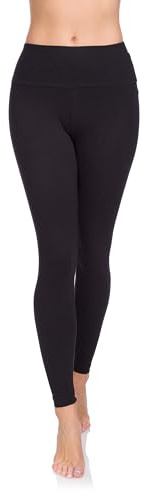 SOFTSAIL Leggings 95% Coton Leggings pour Femmes Taille Haute Longueur Totale Contrôle du Ventre Legging Pantalons Extensibles Temps Libre Relaxation Marche