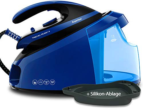 Tristan Auron Superfast Dampfbügelstation - 6.5 bar Dampfdruck I 2800 W, variabler Dampf, 420g/Min. Dampfstoß I 1,7L Wassertank – Abschaltautomatik (Blau)