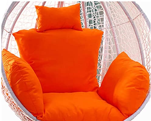 BDMFJY HäNgesessel Kissen, Single Sitzkissen HäNgesessel 1 Personen, Ultra Dick Anti-Verformung Auflagen & Polster FüR Schwingsessel, Outdoor Indoor HäNgesessel Polsterauflage,Orange