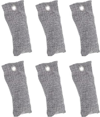 FRCOLOR 6stücke Kohlebeutel Bambuskohlebeutel Haushalts Geruchsabsorber Feuchtigkeitsabsorber Für Schrank Auto Wohnaccessoire Luftreinigungsbeutel Schuhreiniger