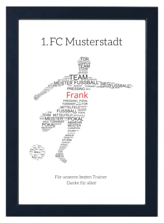 Frau Soth Geschenk Trainer Fussball Mann Teammitglied Mannschaft Team personalisiert Poster Kunstdruck Bild A4