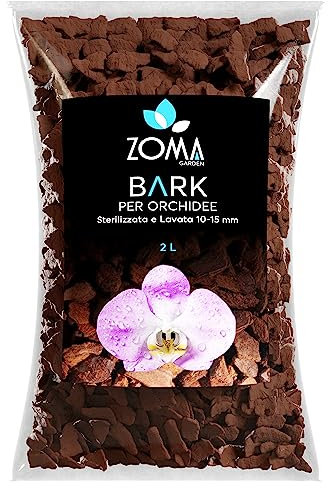 ZOMAGARDEN - Premium Orchideen-Bark - Natürliche Rinde für Orchideen - Gewaschen, Sterilisiert, 100% Ökologisch - 2/6 L