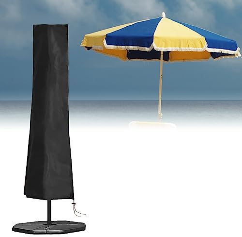 FERKAP 265x40/70/50cm Funda Protectora para Sombrilla Funda para Sombrilla De Jardín Tela Oxford Resistente Impermeable,Resistente A Los Rayos Funda Parasol Excentrico Negro (Tamaño : 170x50/65cm)