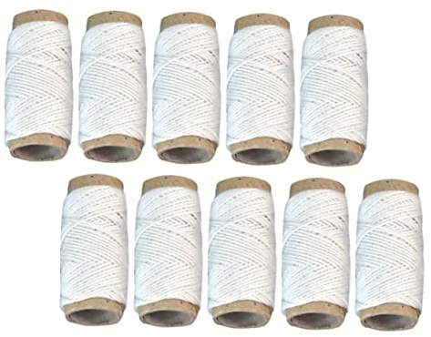 jojofuny 20rotoli Filo Di Cotone Per Cucina Filo Per Legare e Salsicce Strumento Per Imballaggio Alimentare Per Uso Professionale e Casalingo