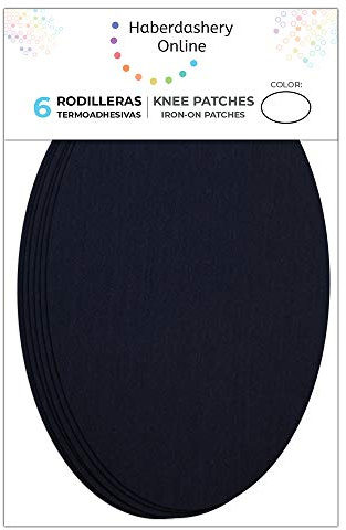 Rodilleras color Marino termoadhesivas de plancha. Coderas para proteger tu ropa y reparación de pantalones, chaquetas, jerseys, camisas. 16 x 10 cm. (12)