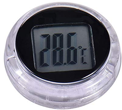 2Pz Termometro Digitale Impermeabile per Moto e Auto - Tascabile Adesivo con Display Digitale e 3M - 28 Mm