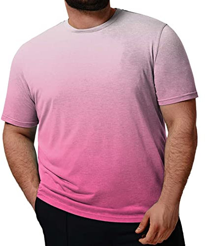T-Shirts for Men Summer Short Sleeve Basic Men's T-Shirt Casual Crew Neck Tee Shirts 3D Print Gradient Tops Lightweight Men's T-Shirt Regular Fit Tops Sport Fun Motif Tops T-Shirt Sports Shirt Running