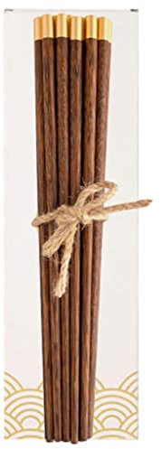 Set regalo di bacchette giapponesi in legno con custodia, bacchette per sushi riutilizzabili, bacchette cinesi di lusso in legno naturale, bacchette antiscivolo, bacchette lavabili in lavastovig