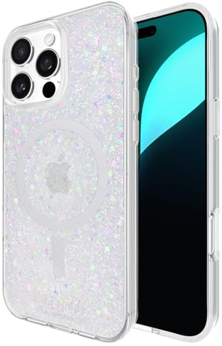 Kate Spade New York iPhone 16 Pro Max Case - Chunky Glitter Iridescent | Compatible with MagSafe - Lightweight Designer Case for iPhone 16 Pro Max w/Anti-Scratch Coating & Glitter Iridescent Design